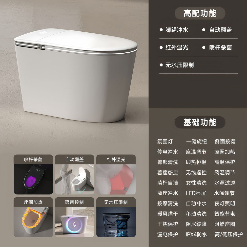 New ultra-slim smart toilet seat - fully automatic, integrated design for home use - uv sterilization, no water pressure limitation