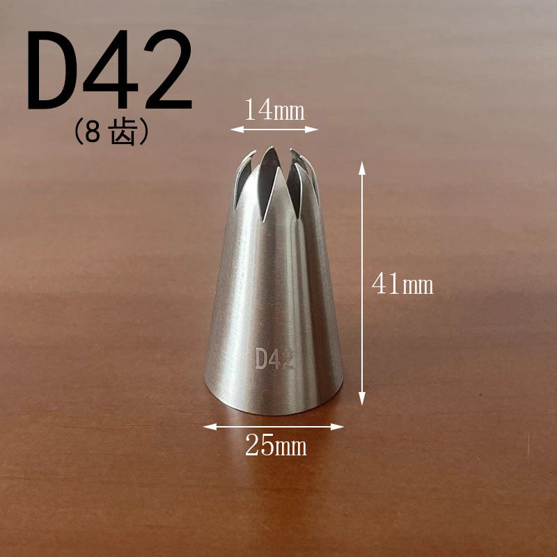 Medium decorating nozzle 1m#2d# seamless 304 stainless steel cream cake baking decorating tool in stock wholesale
