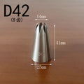 Medium decorating nozzle 1m#2d# seamless 304 stainless steel cream cake baking decorating tool in stock wholesale
