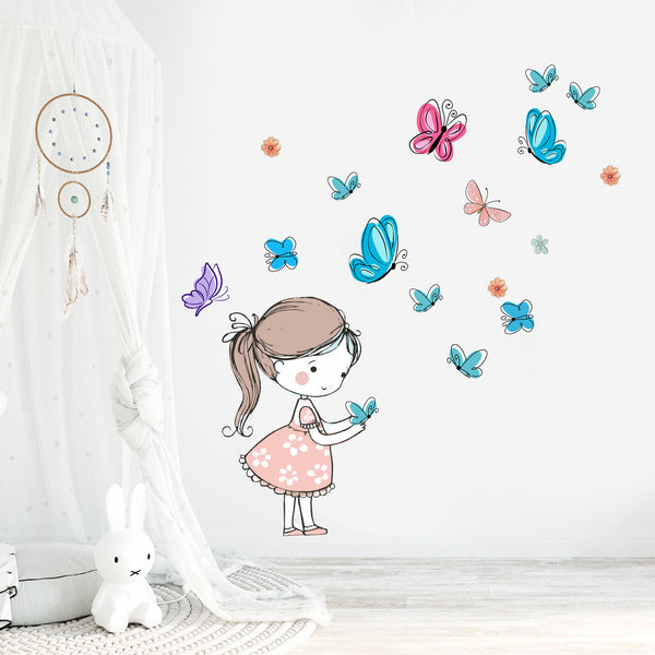 Cross-border   release butterfly wall sticker living room bedroom little girl room decoration sticker self-adhesive sticker