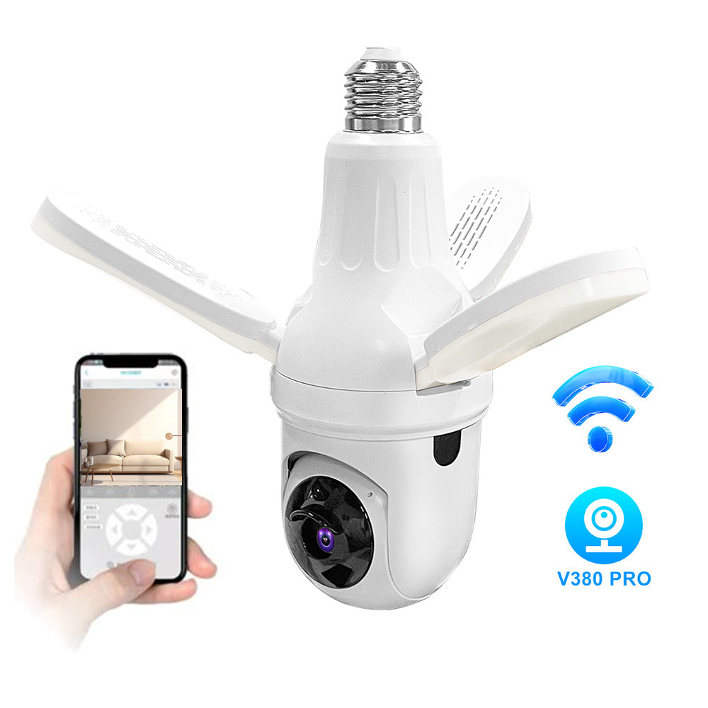 Cross-border special indoor three-leaf light shaking head machine high definition full color night vision wireless WiFi intelligent surveillance camera