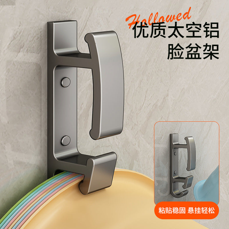 No punching washbasin storage rack, storage, bath basin, bathtub hook, toilet, bathroom bathtub hanging basin artifact