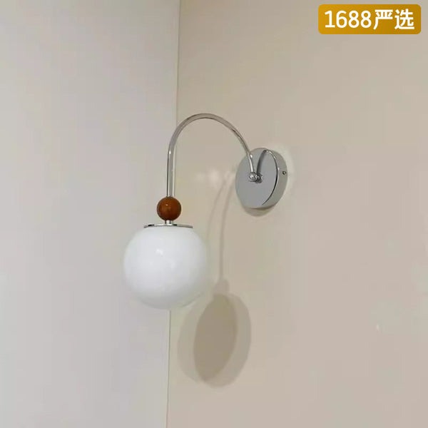 [Strict selection] Pearl wall lamp bedside lamp French cream wind bedroom simple stairs living room background wall decorative lamp