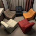 Same-day shipping: italian-style solid wood minimalist luxury swivel armchair with wheels, perfect for living room or bedroom