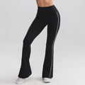 stripes yoga pants flared women's pants high waist hip lifting outdoor sports slimming look wide leg slightly flared yoga pants for women