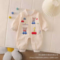 Spring & fall onesie baby cartoon baby clothes long sleeves khaki outing clothes stylish cute super cute crawling clothes khaki