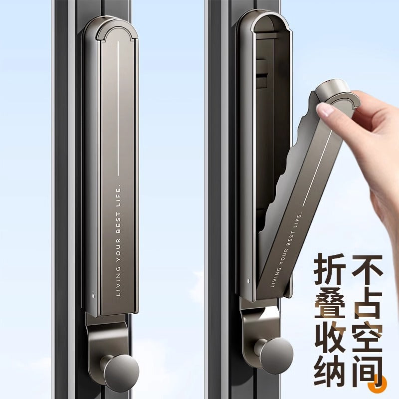 Indoor punch-free wall-mounted clothes hanger storage rack retractable balcony for homefoldable clothes drying rack storage rack