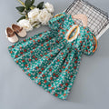 Girls' summer dresses  spring new collection - floral print short-sleeve dress for girls, children's casual dress for babies