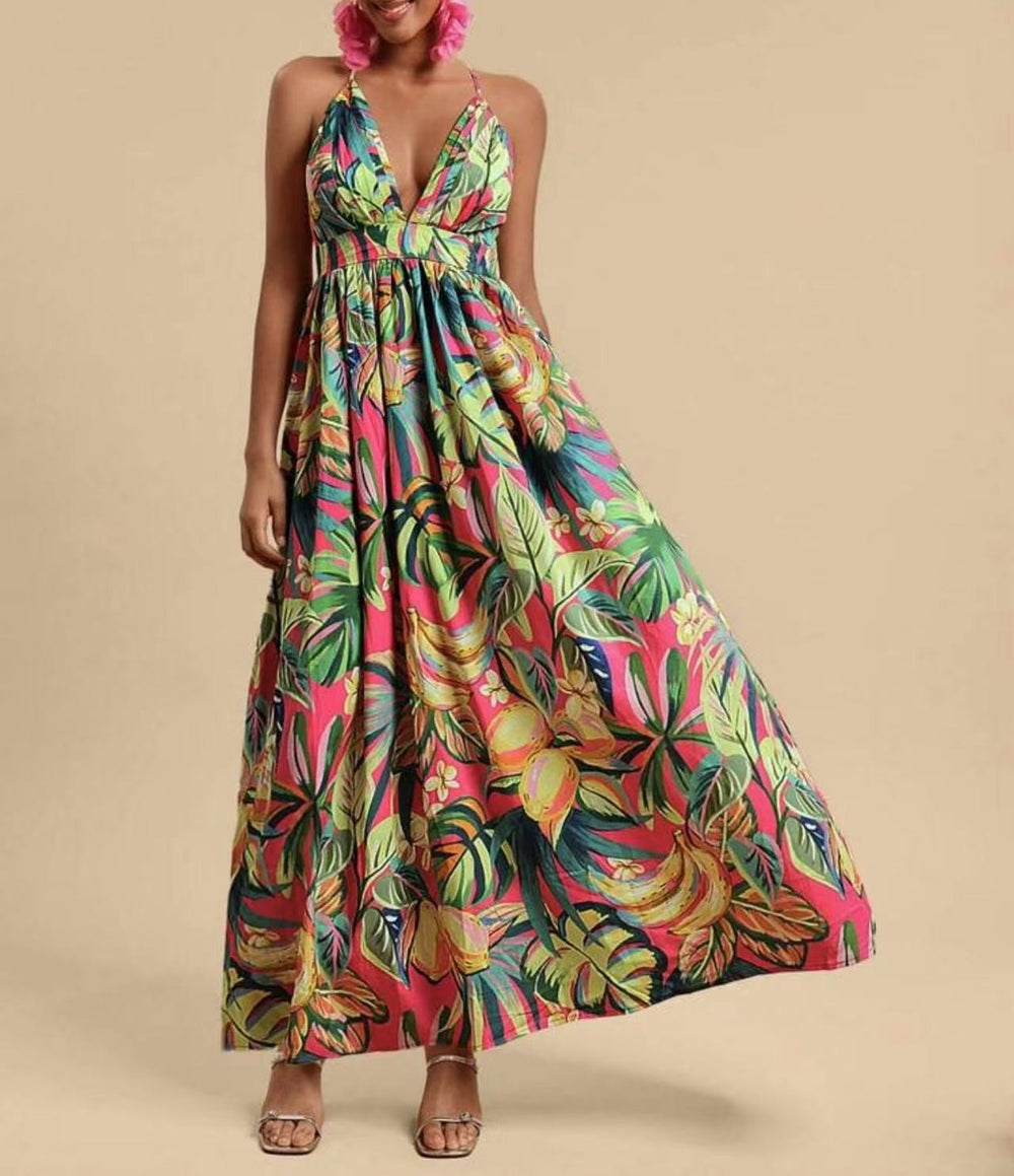 fashion amazon 2026 summer new arrival ethnic style fashionsexy silm printing suspender dress