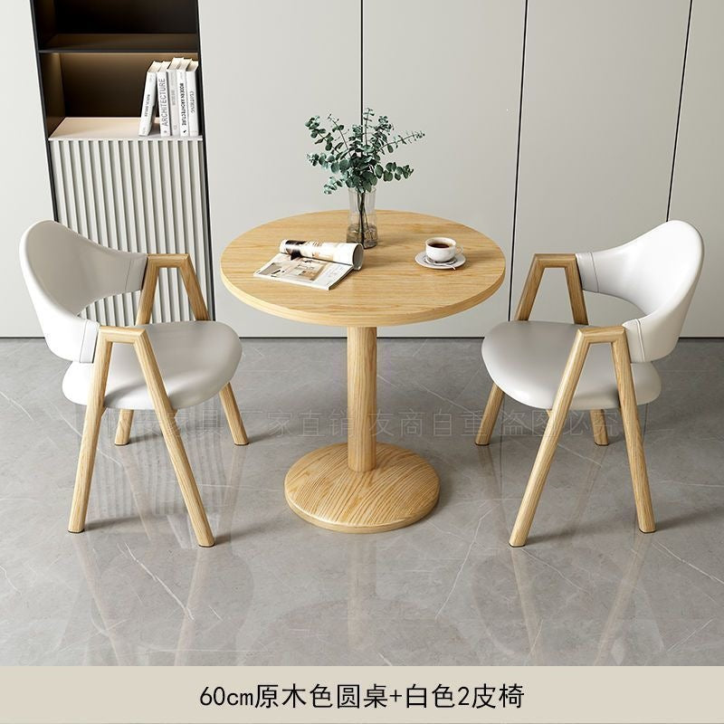 Scandinaviancasualcasual small apartment reception negotiation table milk tea coffee shop table and chair combination modern dining chair small coffee table