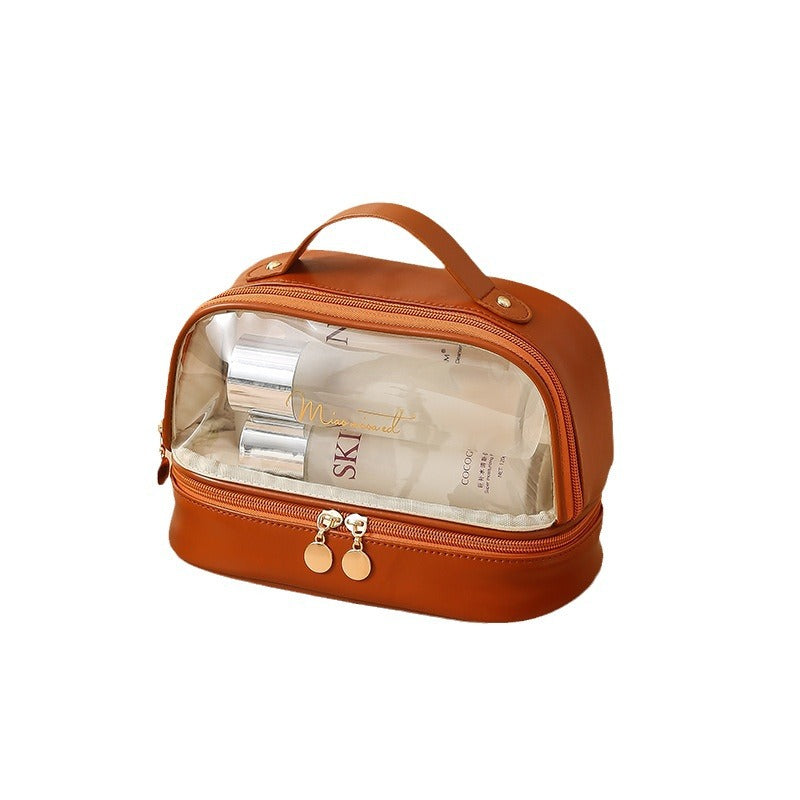 Wash storage bag Double-layer portable travel portable dry and wet separation wash bag Large capacity premium cosmetic bag