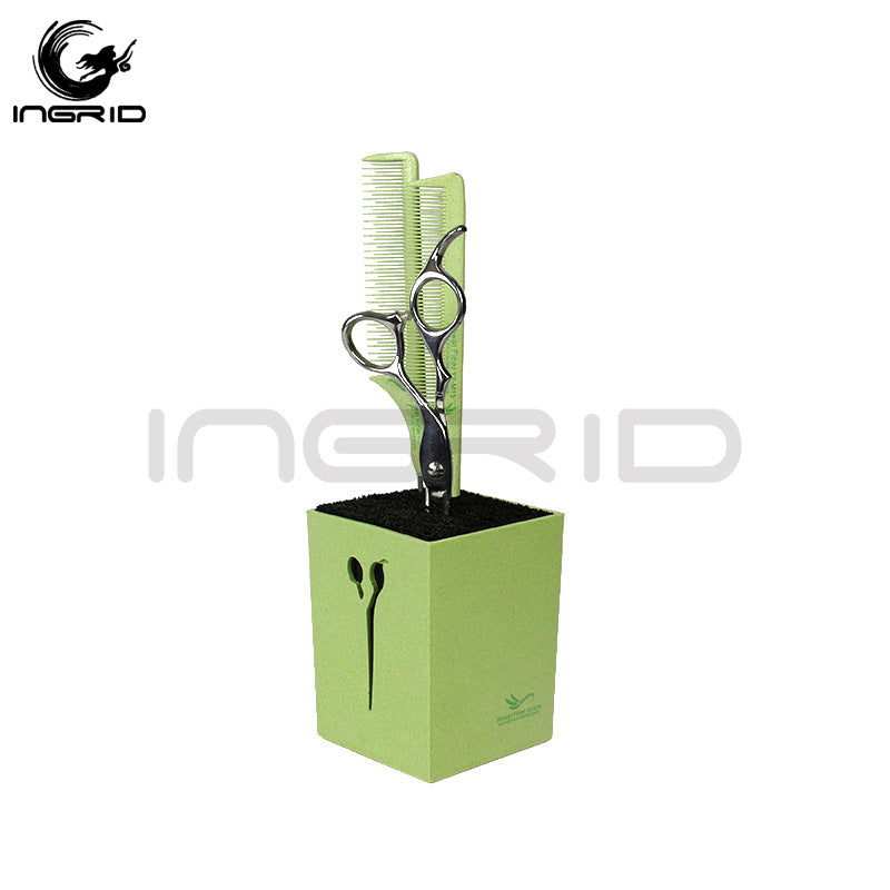 Hairdressing, scissors, comb, socket box, storage box, non-slip base, green plant fiber, multi-functional plug-in box.