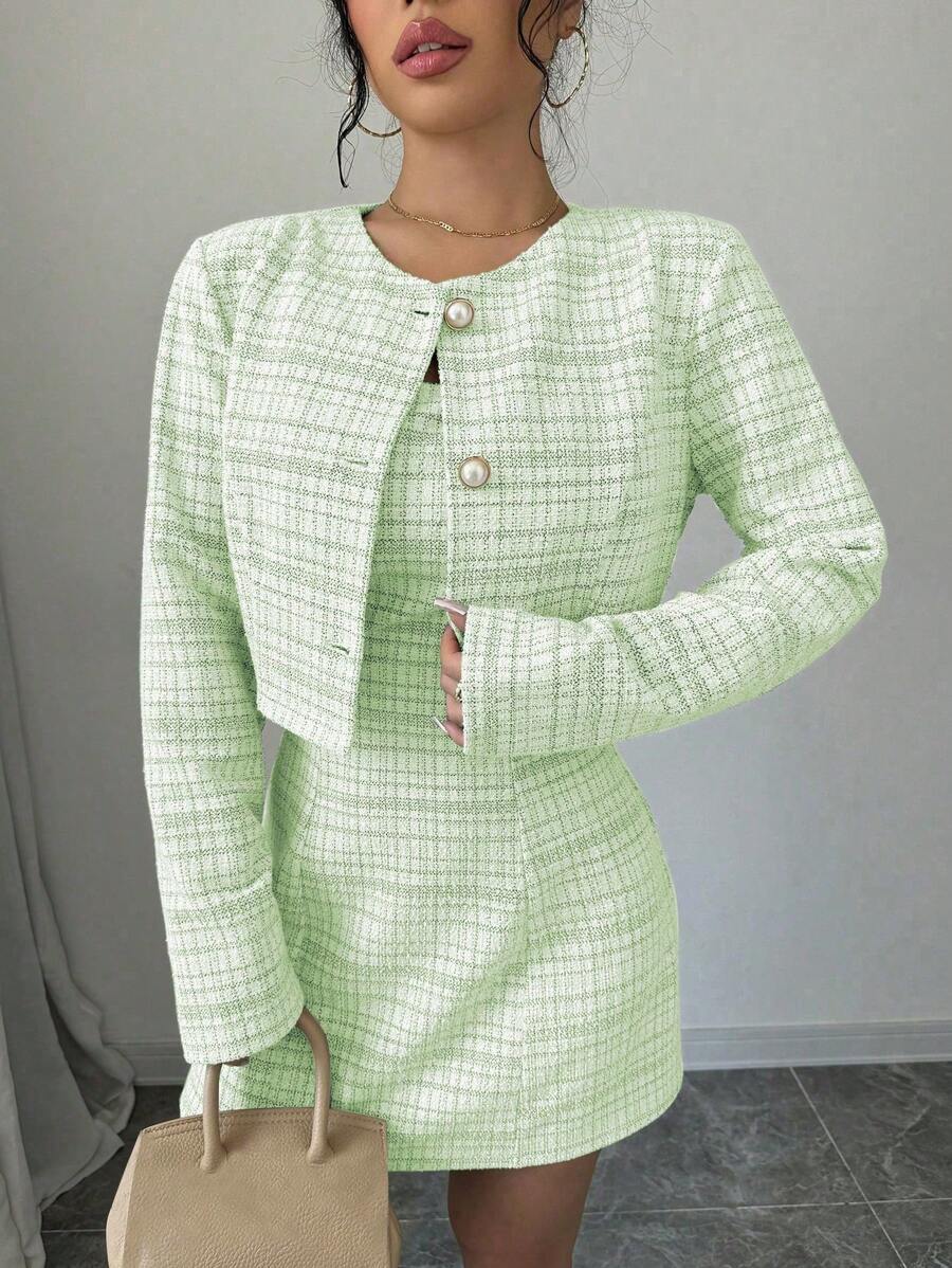 european and american cross-border women's fashion new spring/summer sequin dress - chanel-inspired style