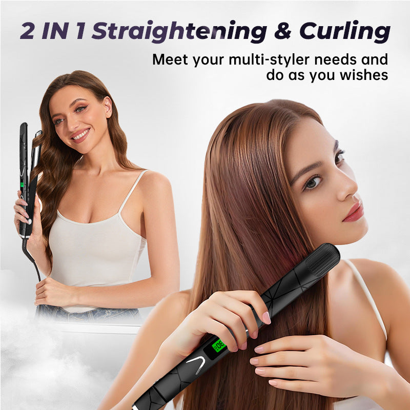 Cross-border special hair straightener Negative ion hair straightener Splint Curling iron Dual-purpose multi-functional two-in-one straight clip