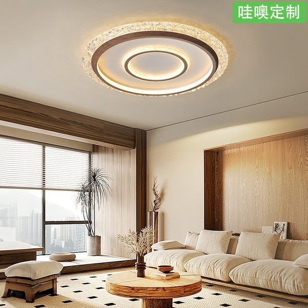 [Wow] Minimalist medieval ceiling light 2025 new American retro walnut super bright eye protection room light