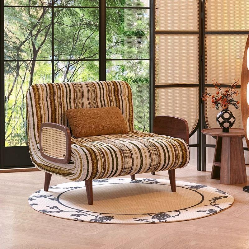 Solid wood folding sofa - compact living room, home use, dual-purpose, american retro, multifunctional, creative, light luxury sofa bed