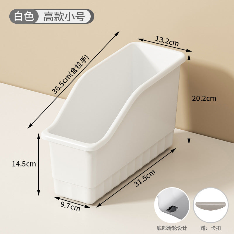 Cabinet storage box with pulley gap sundries kitchen finishing box household large capacity multi-functional cabinet storage box
