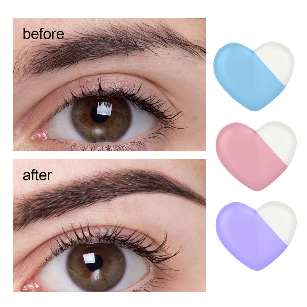 Portable heart-shaped eyebrow scraper eyebrow trimmer set Anti-scratch eyebrow trimmer Stainless steel eyebrow scraper Beauty eyebrow trimmer tool