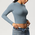 Ready-to-ship cross-border high-stretch quick-dry t-shirt yoga top pilates running workout fitness yoga long sleeve top