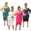 new arrivals: african cross-border fashion - figure-hugging midi dress with long sleeves - hot seller!
