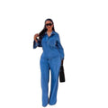 Aliexpress  cross-border new european and american style denim fashion casual elegant long-sleeved denim set