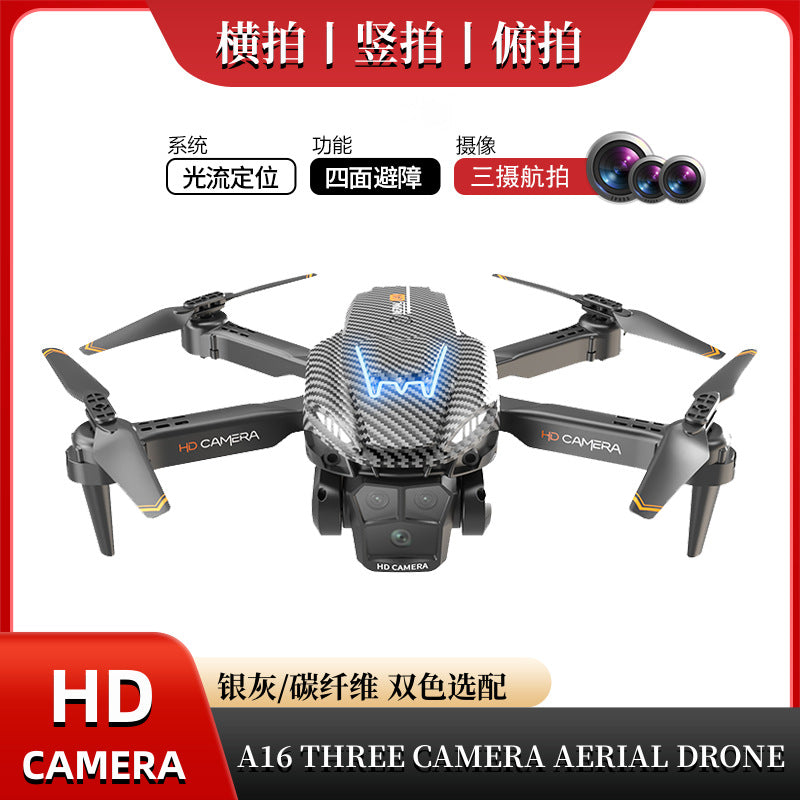 New a16max drone - optical flow, triple camera, aerial photography, quadcopter, long-endurance, obstacle avoidance, remote control aircraft toy