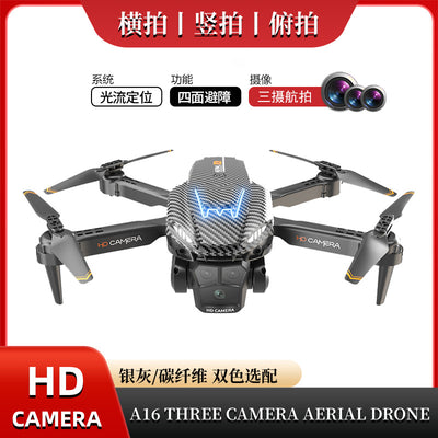 New a16max drone - optical flow, triple camera, aerial photography, quadcopter, long-endurance, obstacle avoidance, remote control aircraft toy