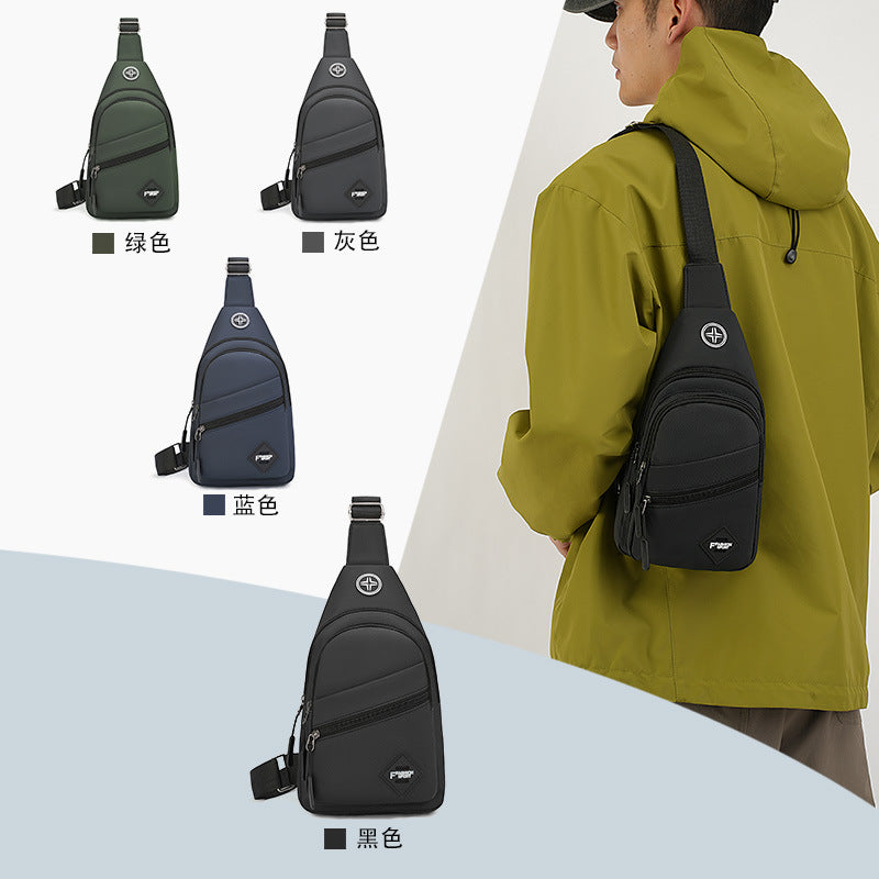 Foreign trade men's breast bag outdoor sports chest bag men's casual couple trend backpack large capacity shoulder messenger bag