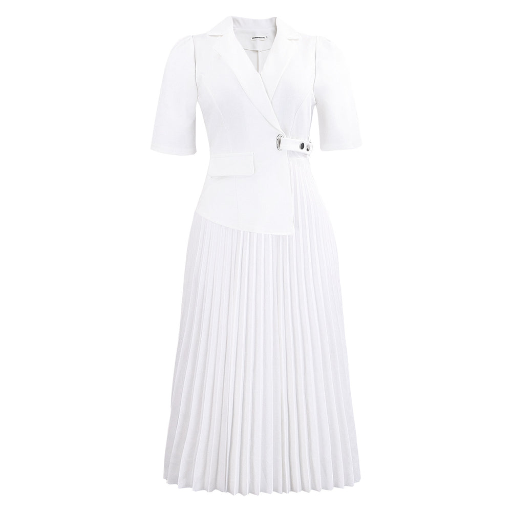 D3364  fashion cross-border  summer elegant fashionable elegant half sleeve suit collar african dress