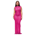 C7113 cross-border   fashion women's hotfix rhinestone sexy bodycon mini dress