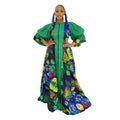 African print maxi dress robe -  hot seller, plus size, loose fit, zip-up cardigan dress