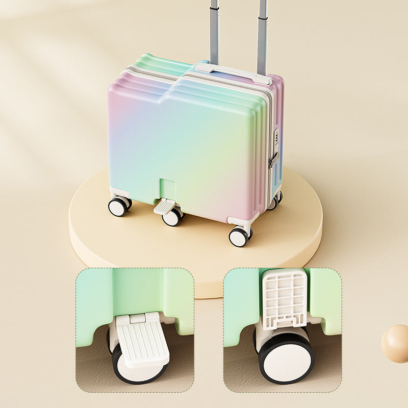 Children's suitcase 2025 new model can sit and ride boys and girls small students 20-inch tie rod travel password box