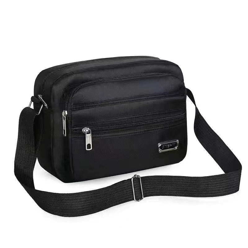 New casual shoulder bag, do business, collect money, messenger bag, men's and women's multi-layer cashier bag, casual large-capacity travel bag