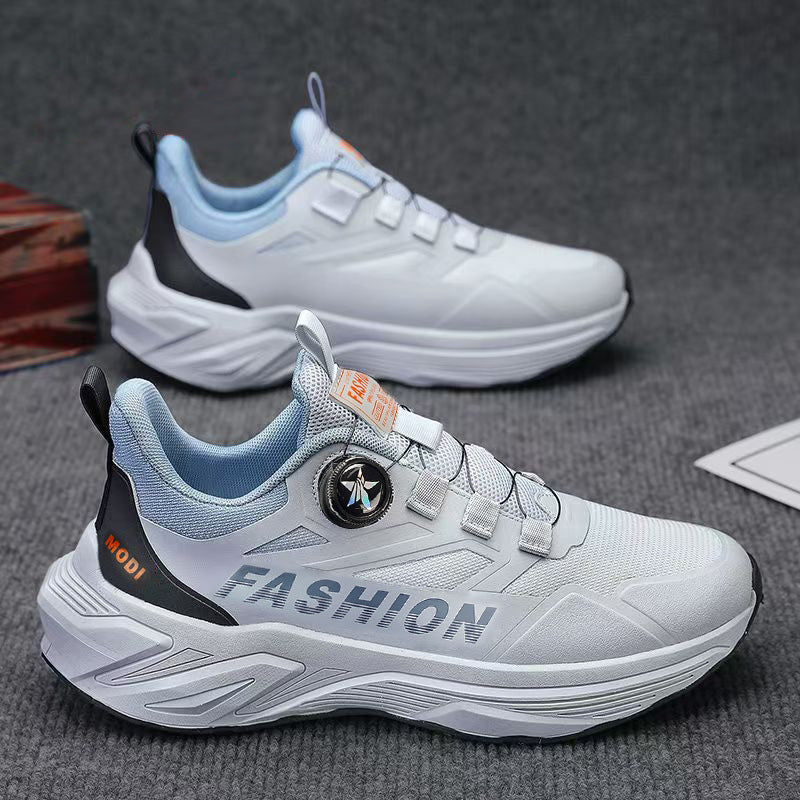 Men's athletic shoes - 2026 new summer collection: youth-friendly, rotating buckle, soft sole, shock-absorbing, ultra-lightweight casual running shoes for students