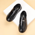 Men's genuine leather shoes - new trendy fashion business dress shoes - summer slip-on loafers - casual leather shoes