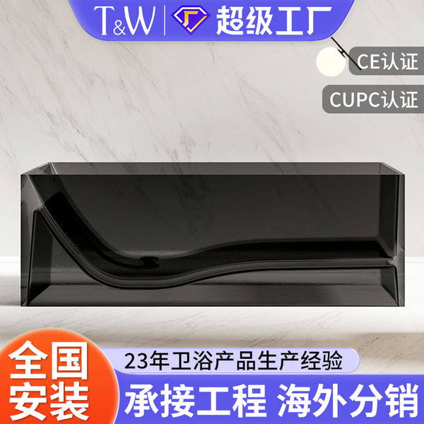 TW Traville transparent resin bathtub household small apartment independent rectangular hotel B & B factory direct sales