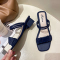 Women's summer new one-strap sandals, convertible slides, outdoor wearable half slippers, korean style fashionable versatile fairy style women's sandals