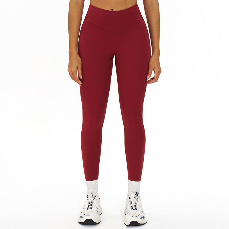 European and american style running naked feel quick-dry fitness leggings breathable outerwear tight workout pants high waist butt lifting yoga pants women's 8047