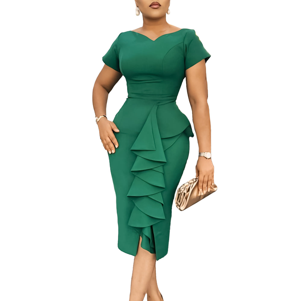D3317plus size women's clothing  new arrivalfashioneleganteleganceruffles african dress