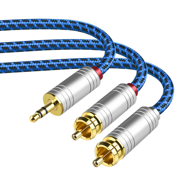 Lei Jun-805 One Minute Two RCA Dual Lotus Head Audio Cable Computer Connected to Audio Mobile Phone Desktop Power Amplifier 3.5mm