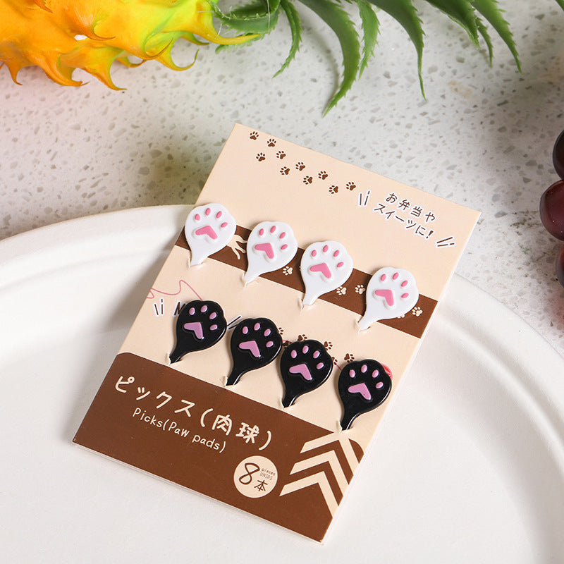Japanese cartoon fruit picks creative children's food forks cake forks cute animal dessert forks plastic fruit forks