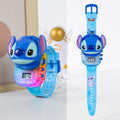 Blue stitch [sliding cover + time display + music & lights]