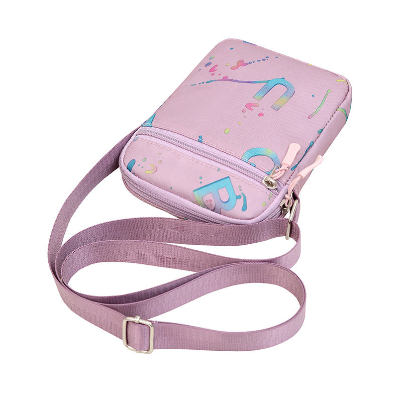 Fashion bronzing letter new shoulder bag women's lightweight and versatile Korean version messenger bag portable commuter mobile phone small square bag