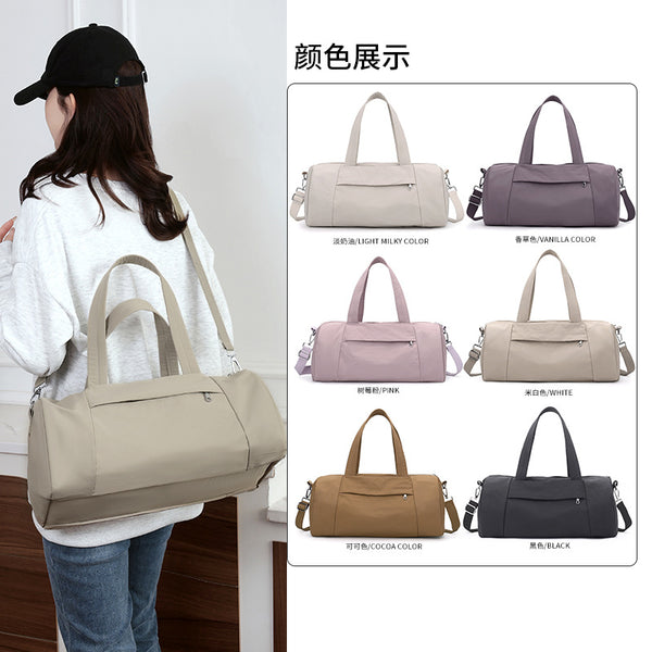 Large-capacity short-distance travel bag Women's sports swimming fitness bag Business trip commuting multi-compartment portable storage luggage bag