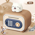 kids cartoon piggy bank multi-function large capacity dual-mode unlocking automatic sensor money-saving toy