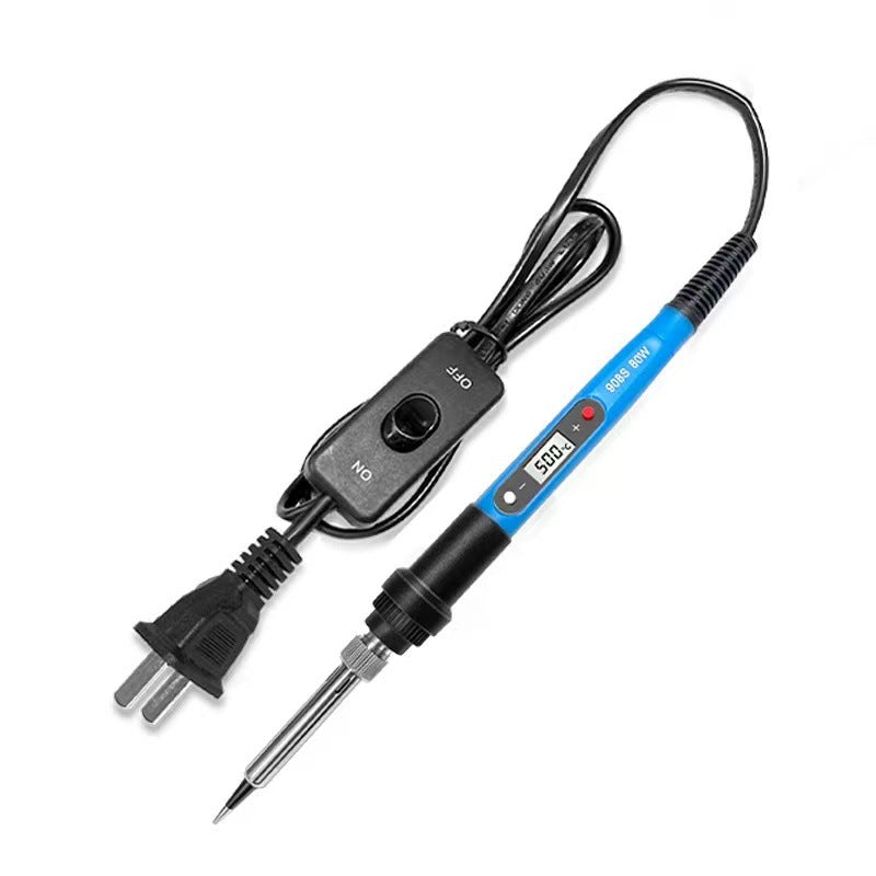 80W internal thermal digital display electric soldering iron adjustable temperature 908S multimeter combination set maintenance tool electric welding pen soldering iron