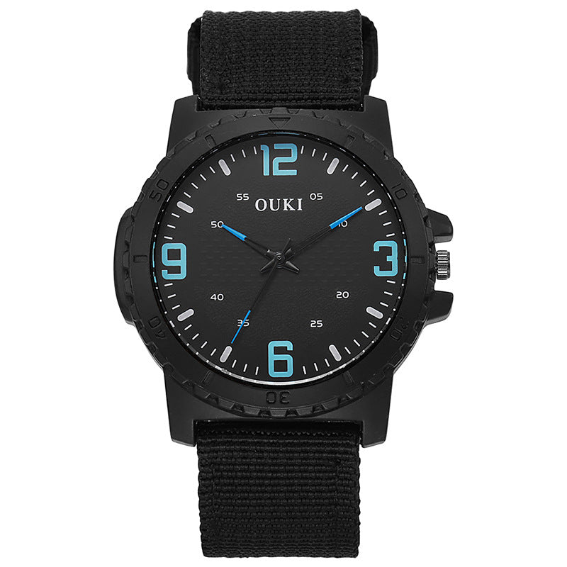 Trending fashion digital men's watch canvas strap quartz wristwatch - wholesale direct from manufacturer