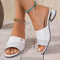Wholesale fish mouth sandals with chunky heel - elegant women's summer sandals, new fashionable outdoor sandals for women