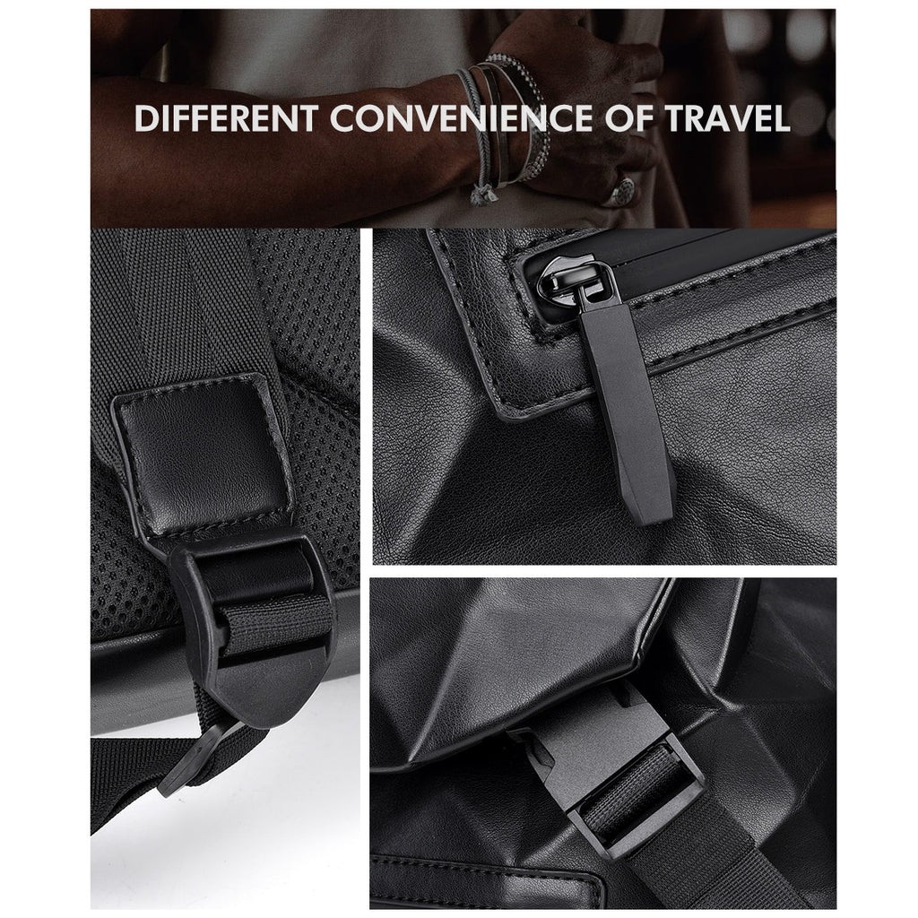 New rhombus men's casual backpack business commute large capacity travel fashion computer bag student schoolbag