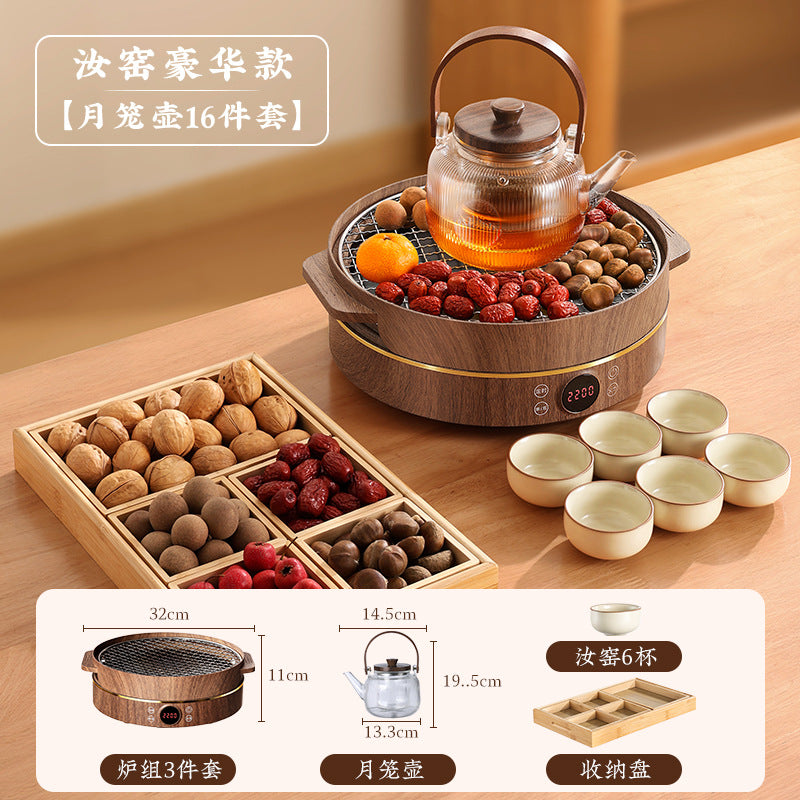 Stove tea making suitfor home glass teapot tea set suit electric ceramic stove indoor tea making multi-functional appliance